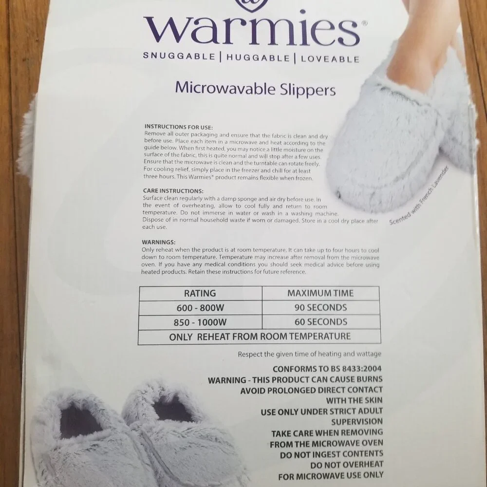 Warmies Microwavable Slippers NWTO - Picture 5 of 5